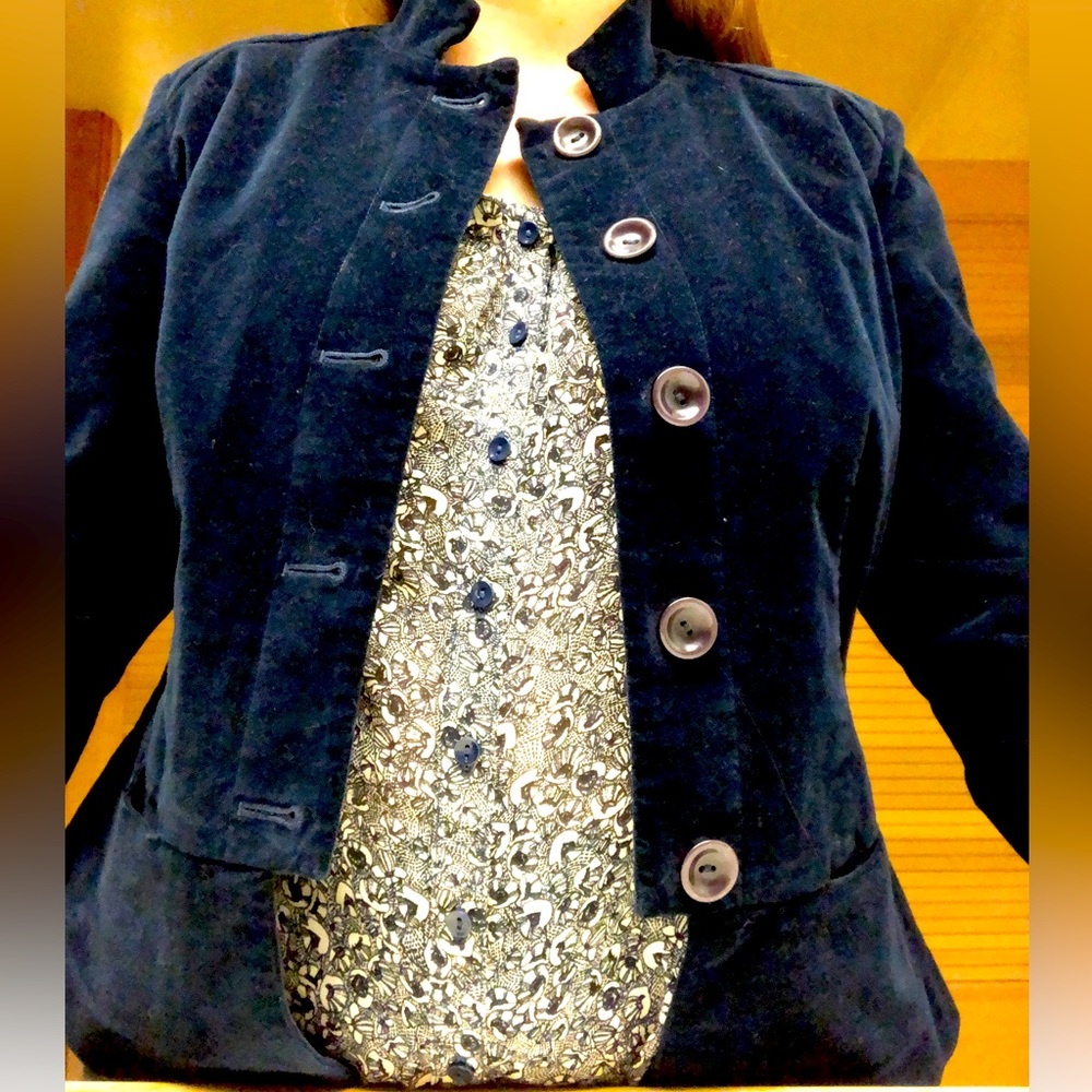 Talbots Vintage Women’s Velvety Navy Blazer